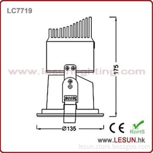 Constant current 250mA 11w led cob recessed down light  LC7718